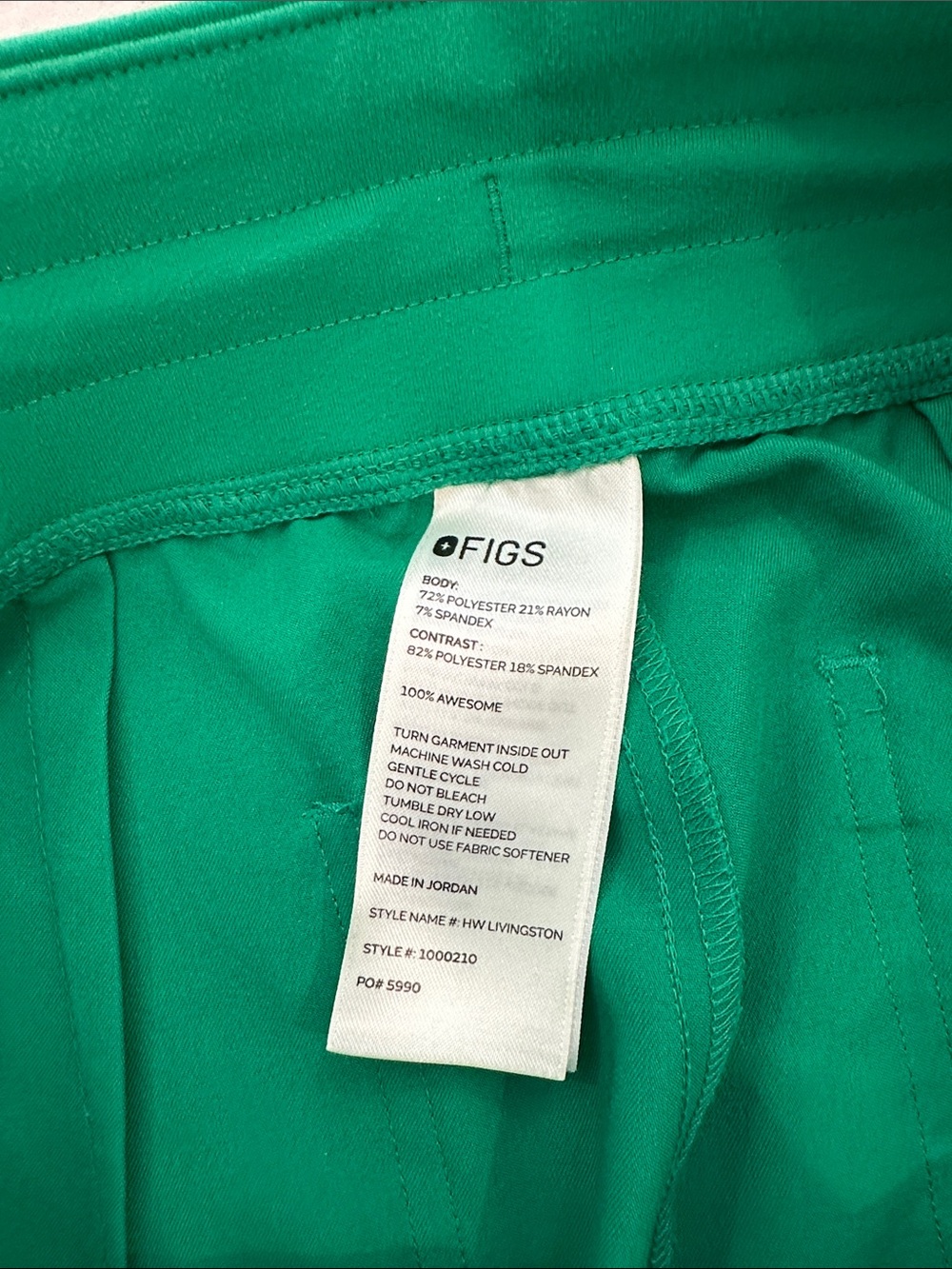 Figs Green Scrub Set - Picture 3 of 4